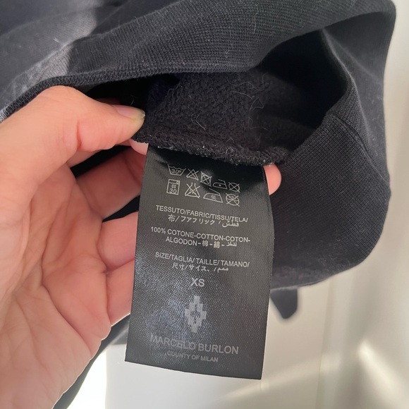 MARCELO BURLON COUNTY OF MILAN Black Icon Wings Sweatshirt - Picture 13 of 14